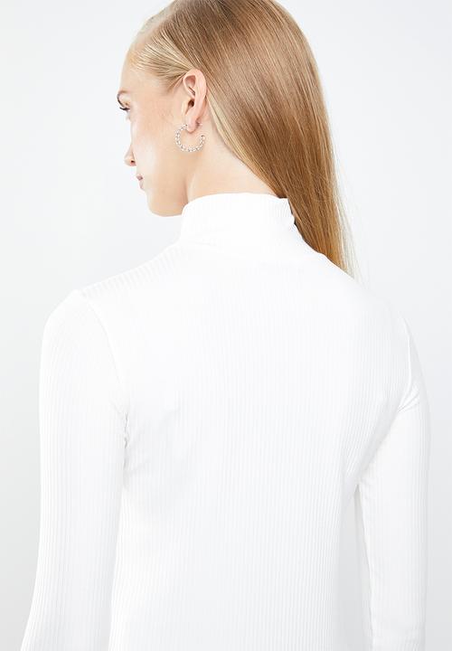 MANGO - Turtle neck T-shirt - white