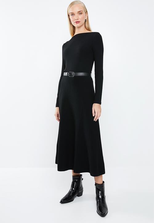 MANGO - Ribbed T-shirt - black