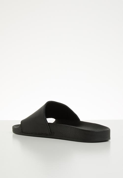 STYLE REPUBLIC - Essential leather slider sandals - black