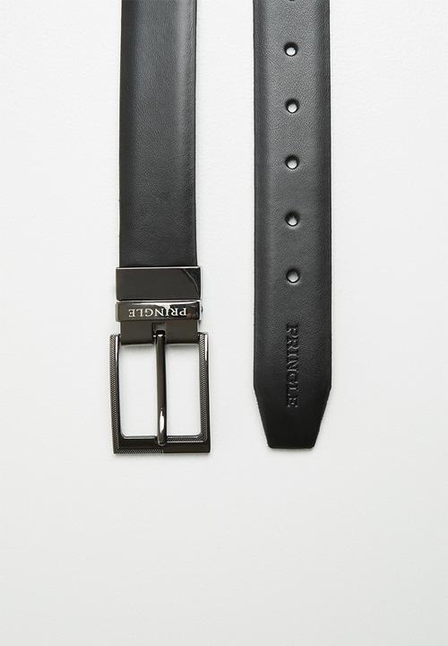 Pringle of Scotland - Harmon rev belt - black & brown