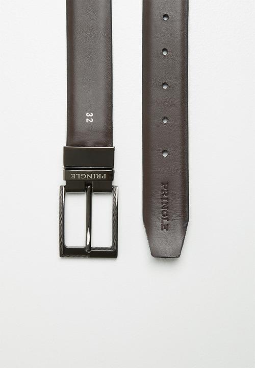 Pringle of Scotland - Harmon rev belt - black & brown