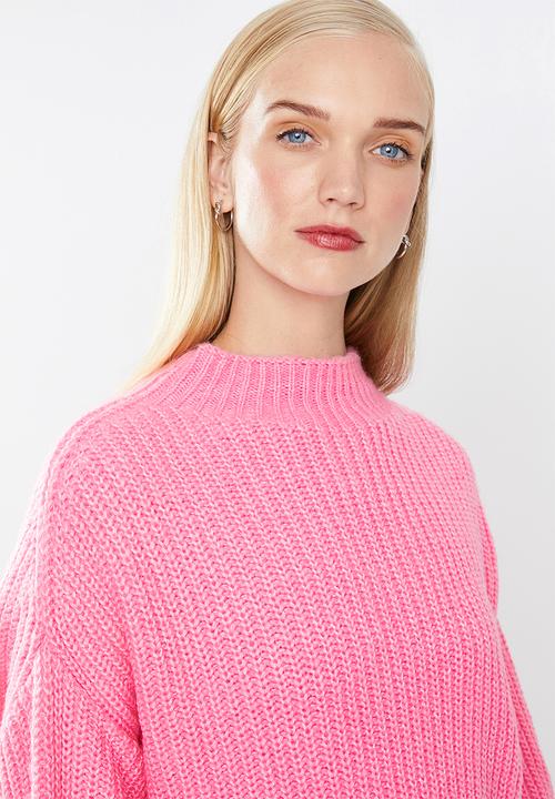 MANGO - Oversized chunky knit - pink