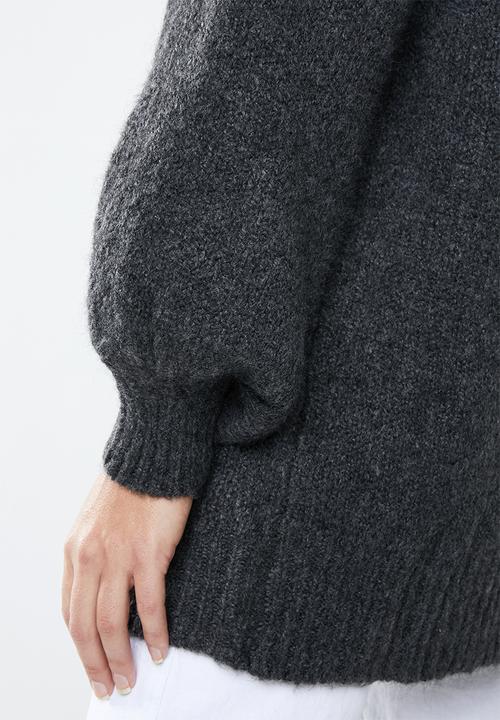 MANGO - Long line knit - grey