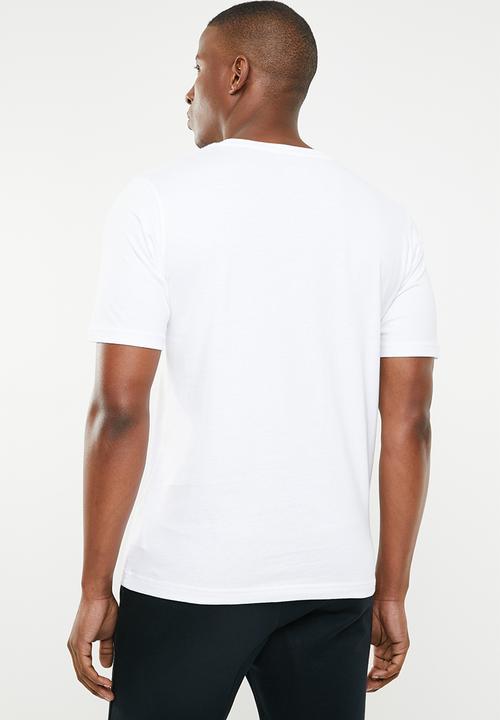 New Balance  - Essentials stacked logo  tee - white