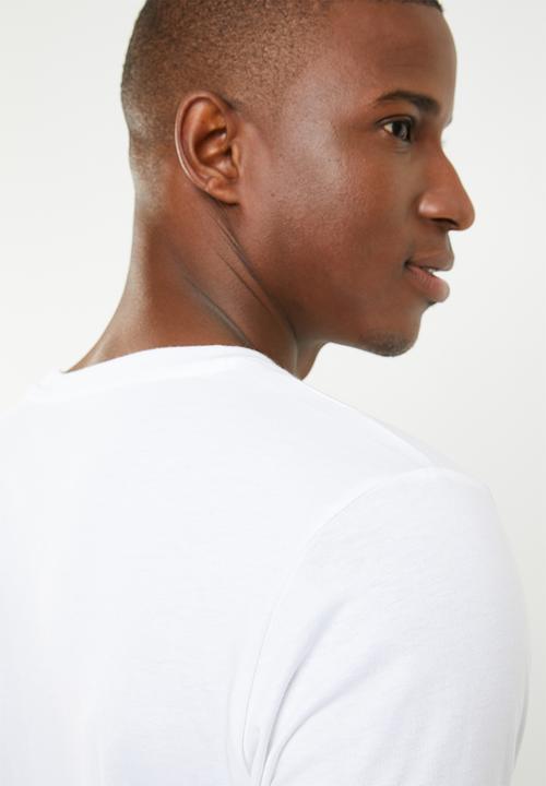 New Balance  - Essentials stacked logo tee - white