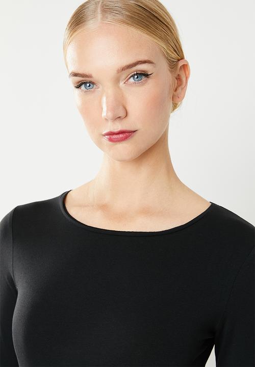 MANGO - Long sleeve T-shirt - black