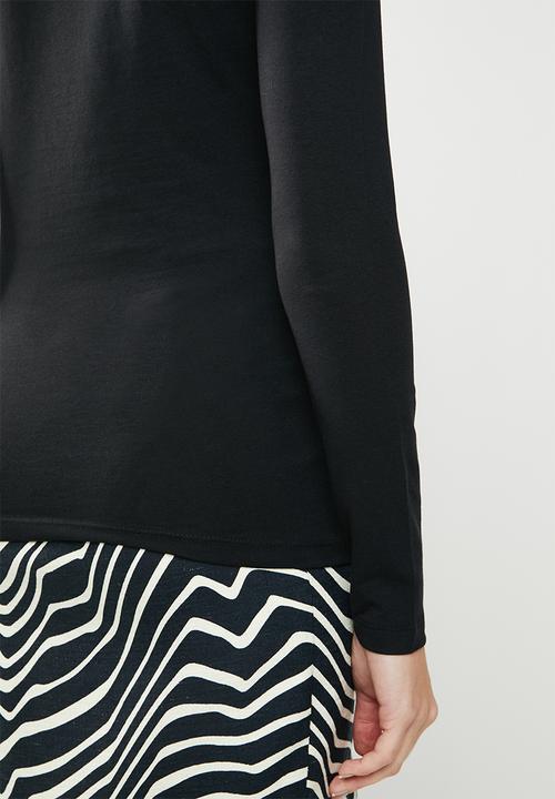 MANGO - Long sleeve T-shirt - black