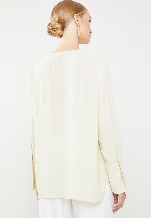 MANGO - Shoulder button blouse - neutral