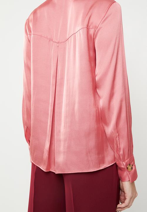 MANGO - Satin blouse - pink