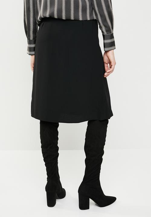 MANGO - Flared midi skirt - black