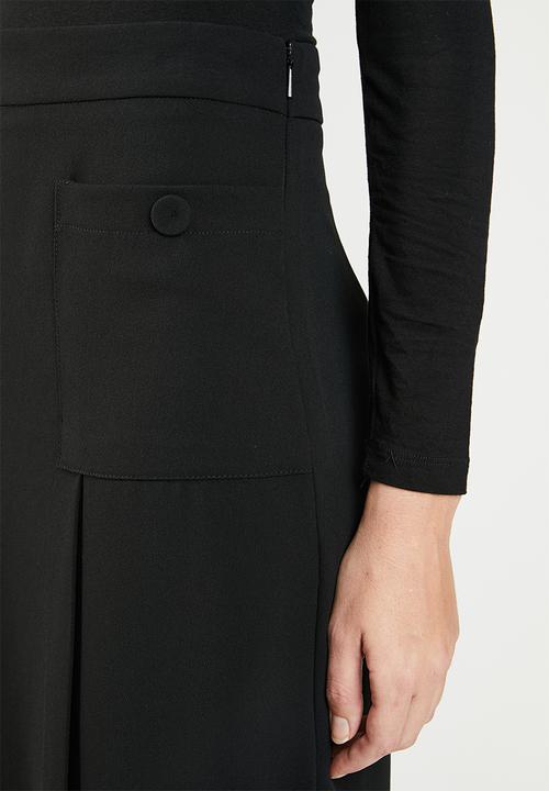 MANGO - Flared midi skirt - black