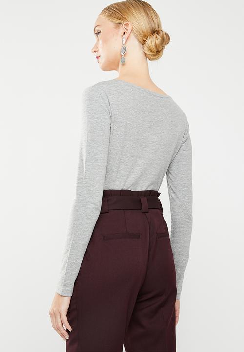 MANGO - Long sleeve T-shirt - grey