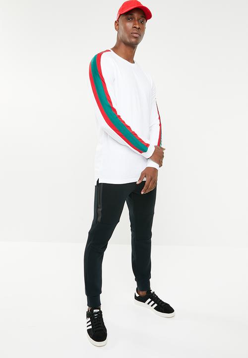 Jack & Jones - Anton long sleeve crew neck top - white