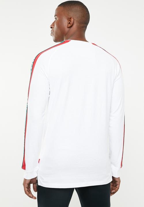 Jack & Jones - Anton long sleeve crew neck top - white