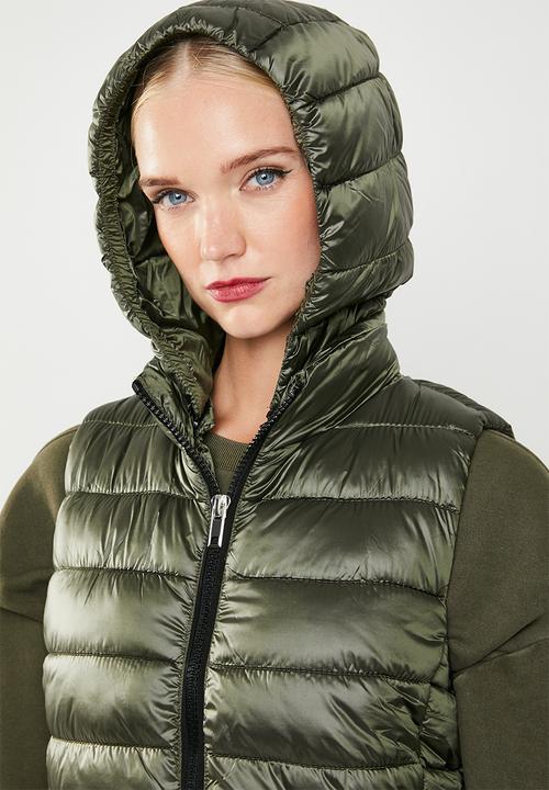 MANGO - Detachable hooded gilet - khaki