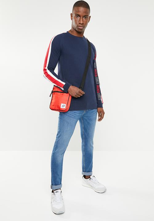 Jack & Jones - Anton long sleeve crew neck top - navy