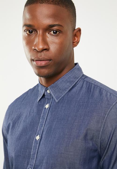 STYLE REPUBLIC - Button-up long sleeve shirt - blue 