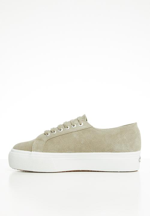 SUPERGA - 2790 Full suede flatform wedge - beige sand