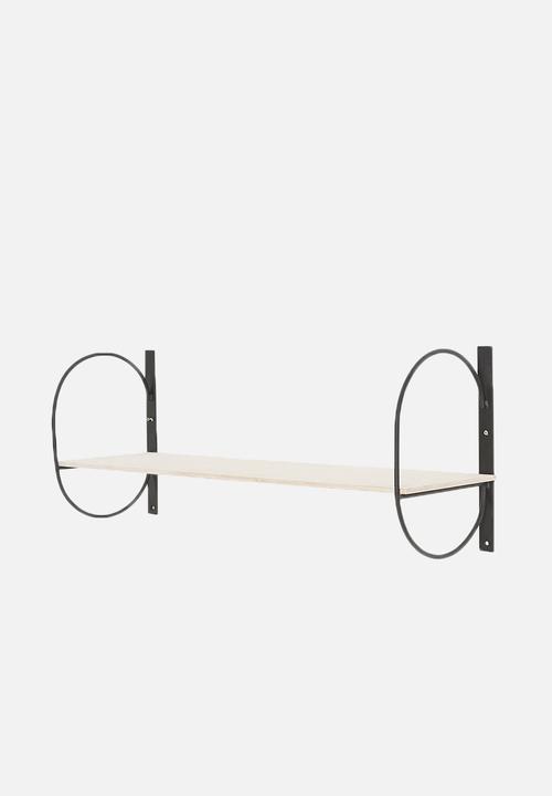 Sixth Floor - Rounded shelf - black