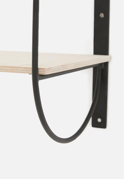 Sixth Floor - Rounded shelf - black
