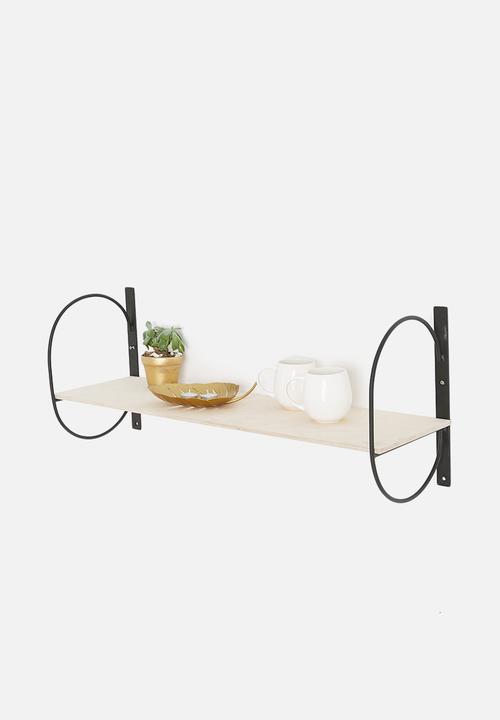 Sixth Floor - Rounded shelf - black
