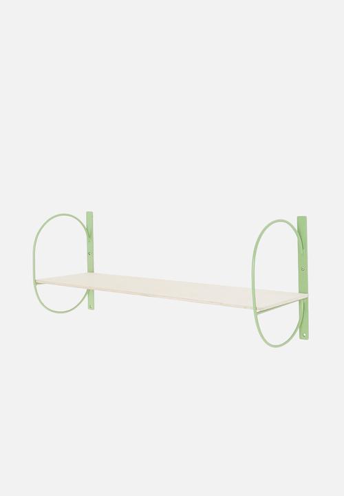 Sixth Floor - Rounded shelf - green
