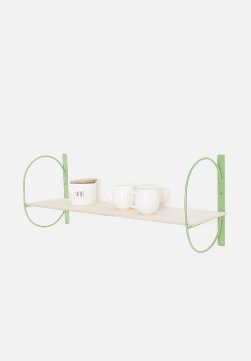 Sixth Floor - Rounded shelf - green