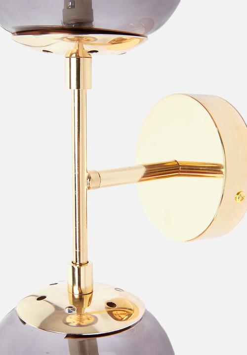 Sixth Floor - Zola wall lamp - brass/smoke