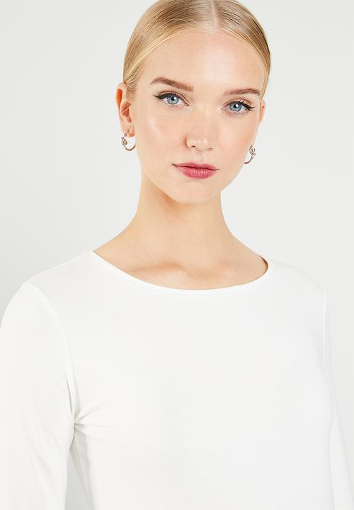 MANGO - Long sleeve T-shirt - white
