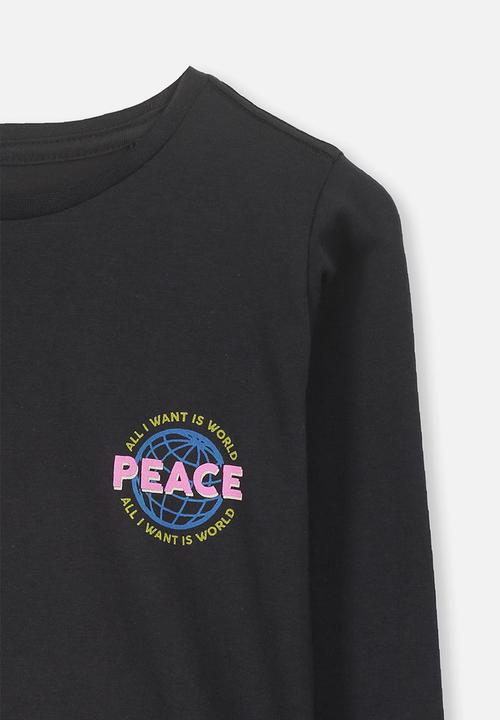 Cotton On - Tom long sleeve tee - black