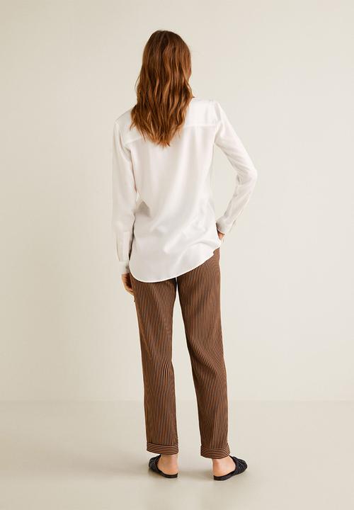 MANGO - Pockets flowy shirt - white