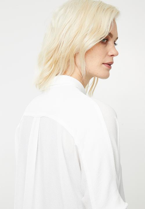 Superbalist - Georgette boxy shirt - white