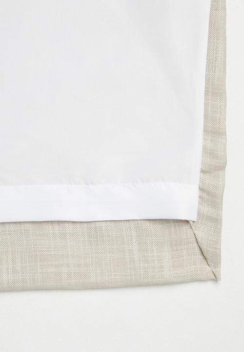 Sixth Floor - Slub lined eyelet curtain 2 pack - natural