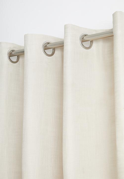 Sixth Floor - Slub lined eyelet curtain 2 pack - natural