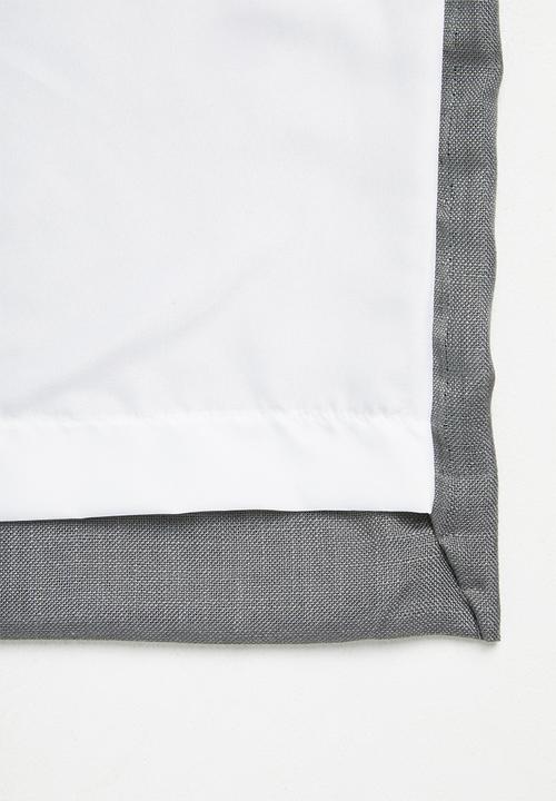 Sixth Floor - Slub lined eyelet curtain 2 pack - charcoal