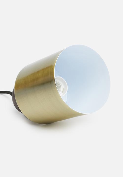 Sixth Floor - Lone pendant - wood/brass