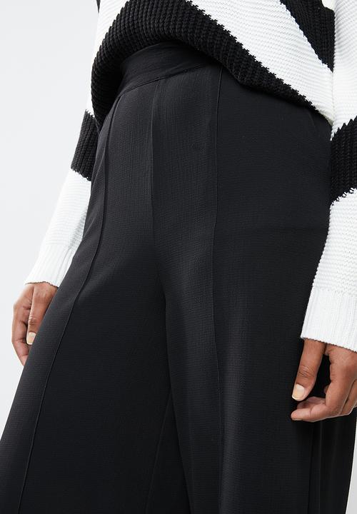 MANGO - Seam detail culotte trousers - black