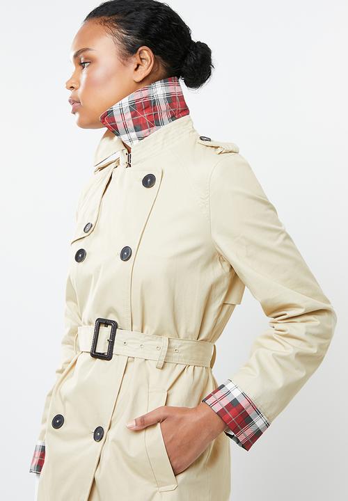 MANGO - Double breast trench - cream