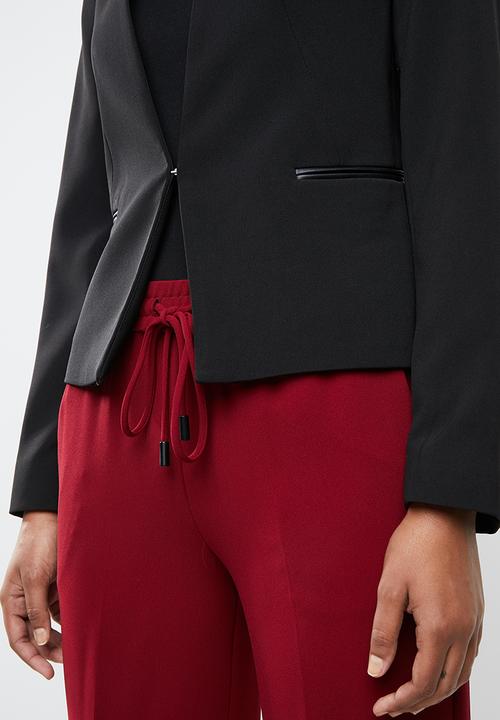 MANGO - Inside lapel blazer - black