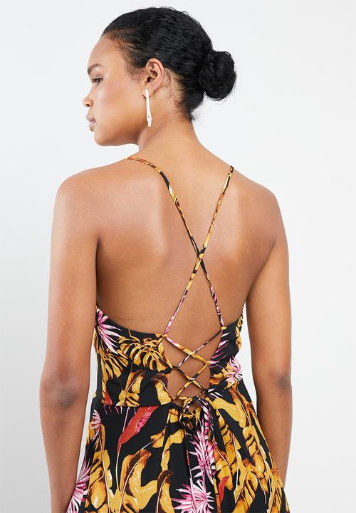 MANGO - Spaghetti strap floral maxi - multi 