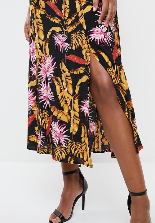 MANGO - Spaghetti strap floral maxi - multi 