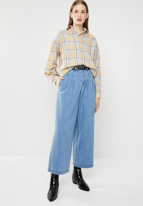 Superbalist - Check blouson sleeve shirt - multi