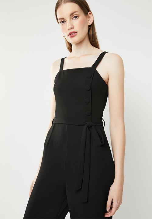 Superbalist - Button detail jumpsuit - black 