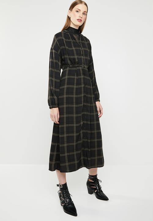 Superbalist - Mandarin collar shirt dress - multi