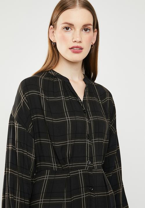 Superbalist - Mandarin collar shirt dress - multi