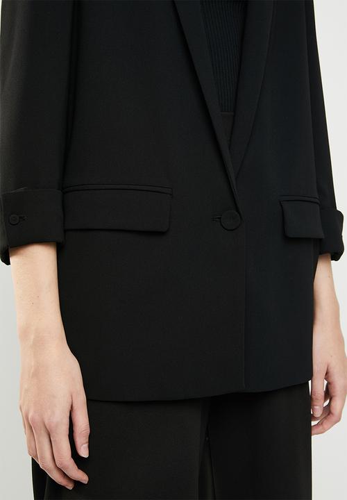 MANGO - Shawl collar blazer - black
