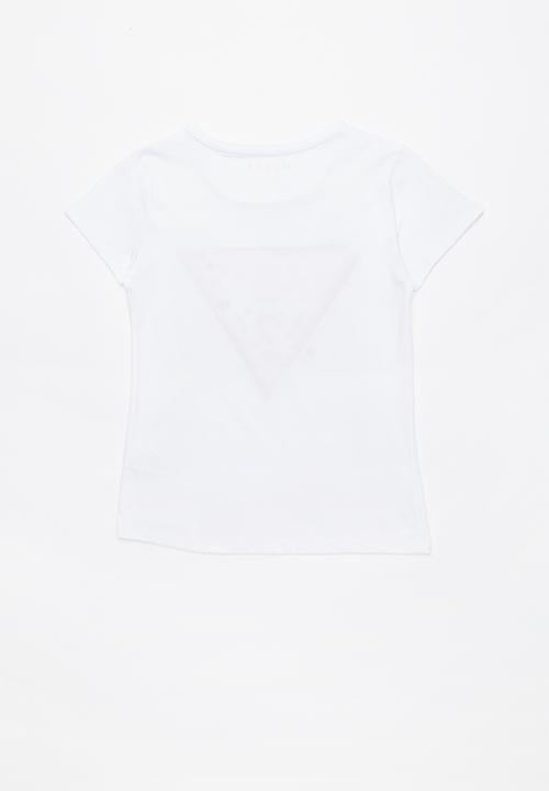 GUESS - Short sleeve double hearts tee - white