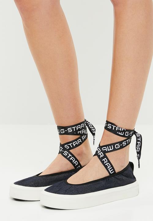 G-STAR - Strett ballerina denim - navy & white