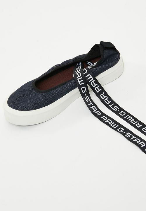 G-STAR - Strett ballerina denim - navy & white
