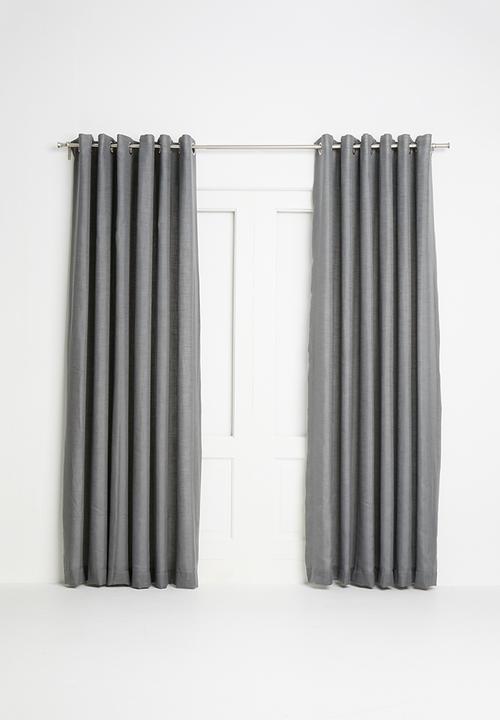 Sixth Floor - Eyelet curtain - charcoal
